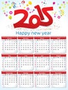 Abstract red new year calender