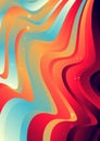 Abstract Red Orange and Blue Gradient Wavy Geometric Background Vector Eps Royalty Free Stock Photo