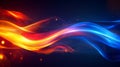 Abstract Red Orange Blue Wave Energy Light Royalty Free Stock Photo