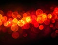 Abstract Red And Orange Bokeh Lights Pattern Over Black Background Royalty Free Stock Photo