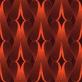 Abstract red ornate geometric petals grid background