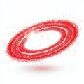 Abstract Red Particle Swirl Design Element on White Background Royalty Free Stock Photo