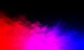 Abstract red and pink blue smoke mist fog on a black background.Smoke fog misty texture on isolated black background.Smoke fog Royalty Free Stock Photo