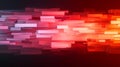 Abstract red pink pixelated data flow forming digital matrix futuristic technology concept symbolizing connectivity speed AI