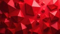 Abstract red polygonal forms a vivid geometric composition featuring a rich array of three-dimensional shapes. Generative AI Royalty Free Stock Photo