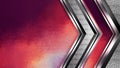 red silver abstract background, canvas textured with intricate silver arrow border Royalty Free Stock Photo