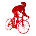 Abstract red road biker Royalty Free Stock Photo
