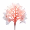 Ethereal Hyacinth: Realistic 3d Illustration Of A Pink Flower