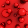 Abstract Red Shiny Spheres Background Royalty Free Stock Photo