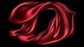 Abstract Red Silk Fabric Swirling Into Letter D Royalty Free Stock Photo