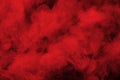 Abstract red smoke on black background. Red color clouds Royalty Free Stock Photo