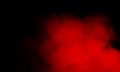 Abstract red smoke on black background. red color clouds