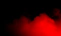 Abstract red smoke mist fog on a black background. Royalty Free Stock Photo