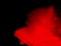 Abstract red smoke mist fog on a black background. puffy clouds. Royalty Free Stock Photo