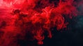 Abstract Red Smoke Swirls on Dark Background Royalty Free Stock Photo