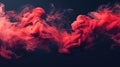 Abstract Red Smoke Swirls on Dark Background Royalty Free Stock Photo