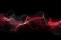 Abstract red smoke waves on black background. Vector illustration for your design Royalty Free Stock Photo