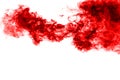 Abstract red smoke on white background. Royalty Free Stock Photo