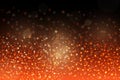 Abstract red sparkles on black background. Abstract falling red lights. Fantasy fractal texture. Royalty Free Stock Photo