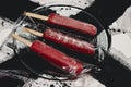 Abstract Red Strawberry Icepops Royalty Free Stock Photo