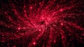 Abstract red swirling vortex of glowing particles and light streaks Royalty Free Stock Photo