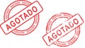 Agotado spanish stamp sticker in vector format