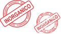 Inorganico spanish stamp sticker in vector format