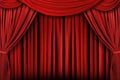 Abstract Red Theatre Stage Drape Background Royalty Free Stock Photo