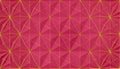Abstract red three-dimensional background of a set of triangular elements of parametric variable height and shape with metallic Royalty Free Stock Photo