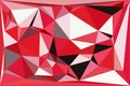 Abstract red triangular pattern background geometric shapes crystal ruby gem design graphic illustration Royalty Free Stock Photo
