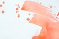 Abstract red watercolor strokes and splatters Royalty Free Stock Photo
