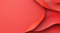 Abstract Red Wave Background Design, Coral Tones,Curved Lines, Smooth Surface, 3D Render Royalty Free Stock Photo