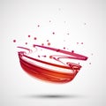 Abstract red wave. Colored vector illustration Royalty Free Stock Photo