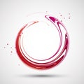 Abstract red wave. Colored vector illustration Royalty Free Stock Photo