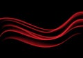 Abstract red wave curve smoke on black design modern luxury futuristic background vector Royalty Free Stock Photo