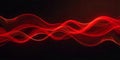 Abstract Red Wave Patterns Against a Dark Background Royalty Free Stock Photo