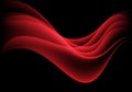 Abstract red wave smooth smoke on black design modern background vector Royalty Free Stock Photo