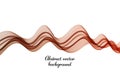 Abstract red wave vector background, transparent wave horizontal lines design Royalty Free Stock Photo