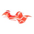 Red abstract wavy shape flowing in the air Royalty Free Stock Photo