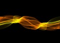 Abstract red wavy smoke flame over black background Royalty Free Stock Photo