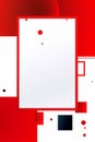 an abstract red and white background with a square frame Royalty Free Stock Photo