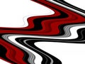 Red black white silvery fluid lines geometries, lines background, abstract colorful geometries Royalty Free Stock Photo