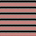 Abstract red white black zig zag seamless pattern Royalty Free Stock Photo