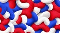 Abstract Red White Blue Curved Shapes Background Royalty Free Stock Photo