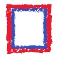 Abstract red white and blue picture frame Royalty Free Stock Photo