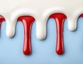 abstract red and white dripping paint Royalty Free Stock Photo