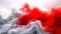 Abstract Red and White Flowing Fabric Waves Royalty Free Stock Photo