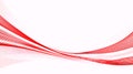 Abstract Red and White Flowing Lines Background Royalty Free Stock Photo