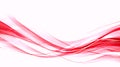 Abstract Red and White Flowing Waves Background Royalty Free Stock Photo