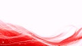 Abstract Red and White Flowing Waves Background Royalty Free Stock Photo